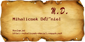 Mihalicsek Dániel névjegykártya